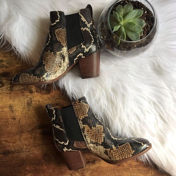 madewell regan‎ ankle boot snakeskin print - Picture 4 of 8